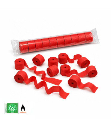 Serpentina papel 10 m. x 5 cm. roja Biodegradable