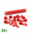 Red biodegradable paper streamer, 10 m x 5 cm