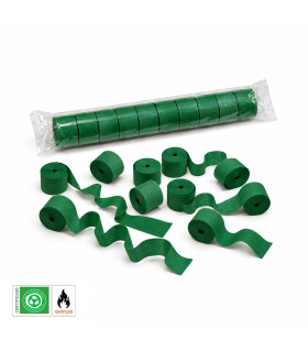 Paper streamer 10 m x 5 cm, green, biodegradable