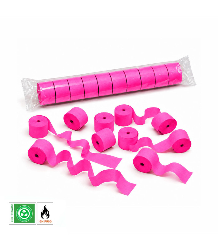 Serpentina papel 10 m. x 5 cm. rosa Biodegradable