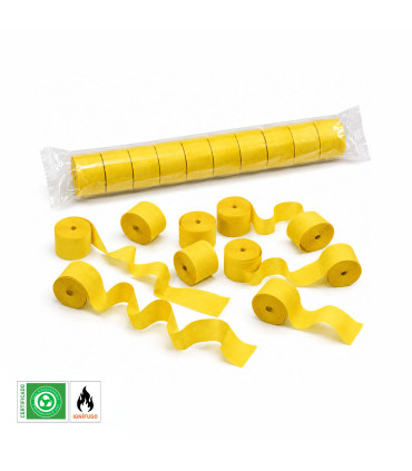 Serpentina de papel 10 m. x 5 cm. amarilla Biodegradable