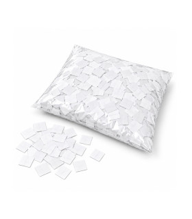 Biodegradable white square paper confetti