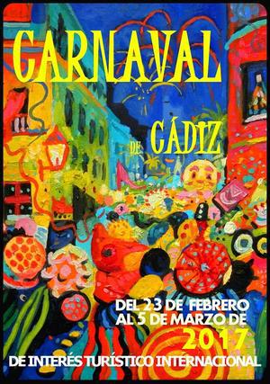 Carnaval de Cadiz con maquinas de humo y confeti