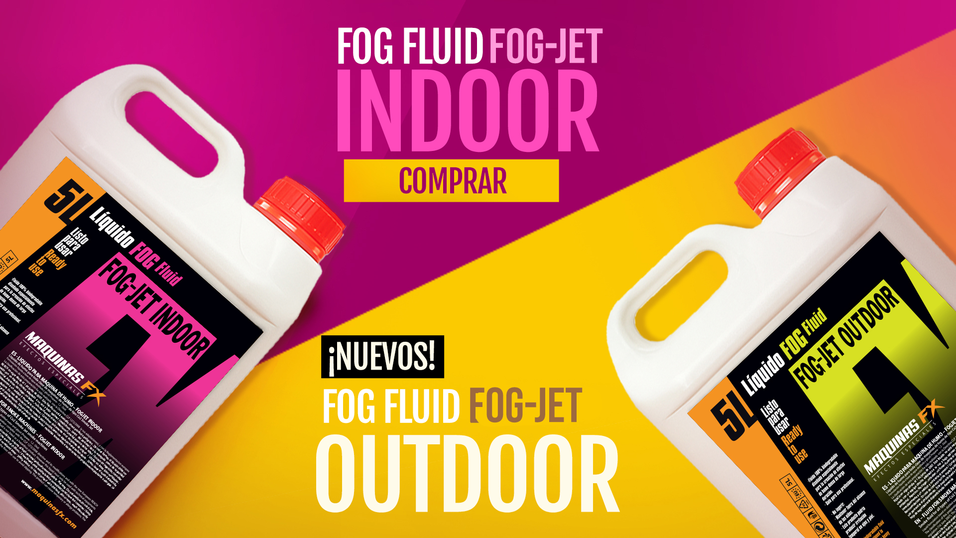 Líquidos Fog-jet para máquinas de humo