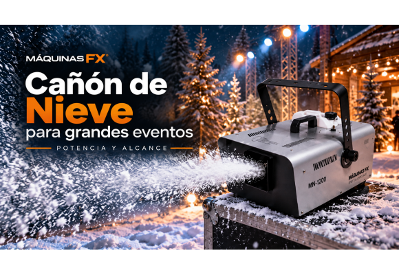 Cañón de nieve para grandes eventos: potencia y alcance
