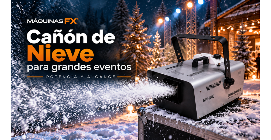 Cañón de nieve para grandes eventos: potencia y alcance