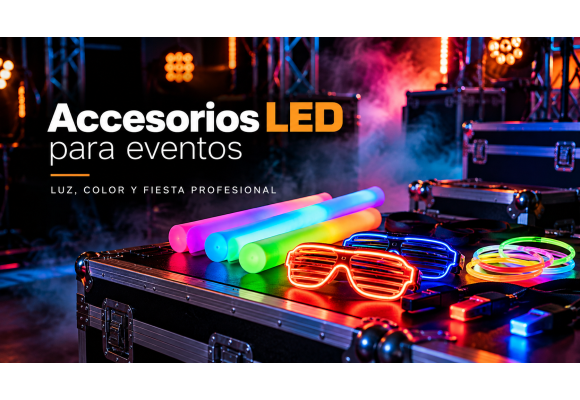 Accesorios LED para eventos: luz, color y fiesta profesional