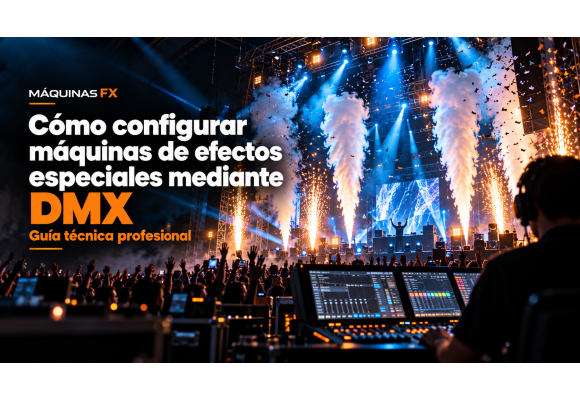 Cómo configurar máquinas de efectos especiales mediante DMX