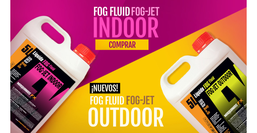 Líquidos Ecojet Indoor y Outdoor para máquinas de humo profesionales