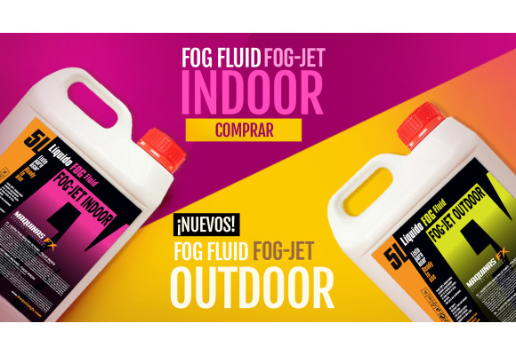 Líquidos Ecojet Indoor y Outdoor para máquinas de humo profesionales